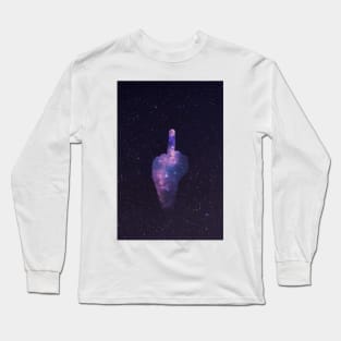 Middle Finger From The Universe Long Sleeve T-Shirt